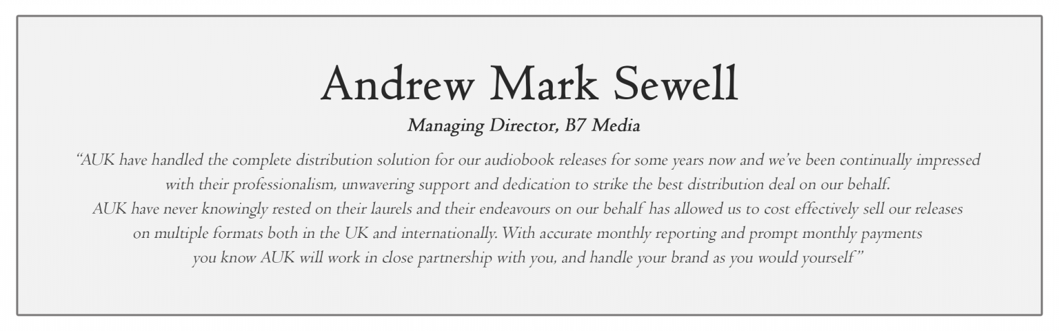 Andrew Mark Sewell Testimonial