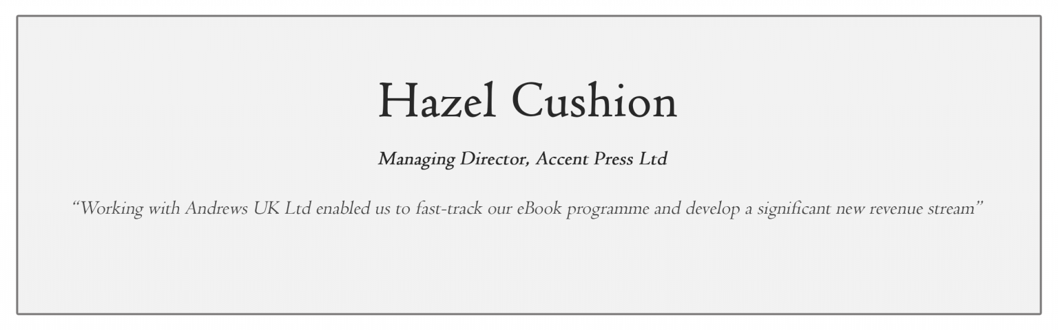 Hazel Cushion Testimonial